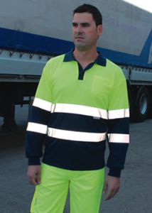 POLO JUBA  M/LARGA MOD. GALES REF. HV720BCML AZUL